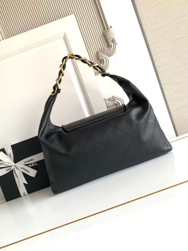 CC 2025 Bag 43cm Black Gold Calfskin 300854