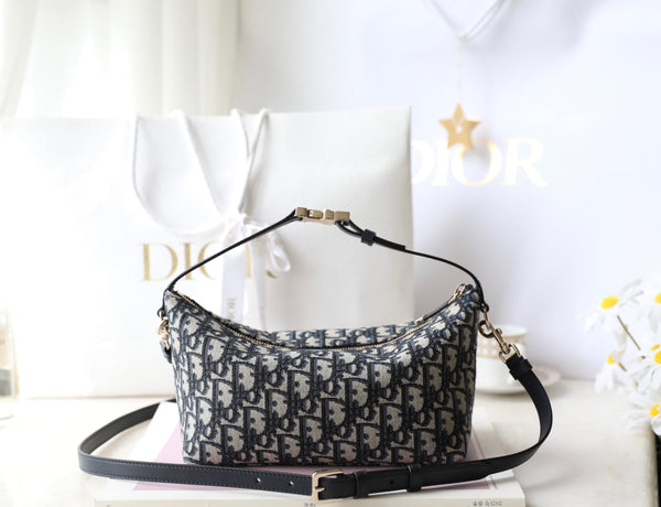 Borsa per il pranzo CD Monogram Nonad in tela blu beige