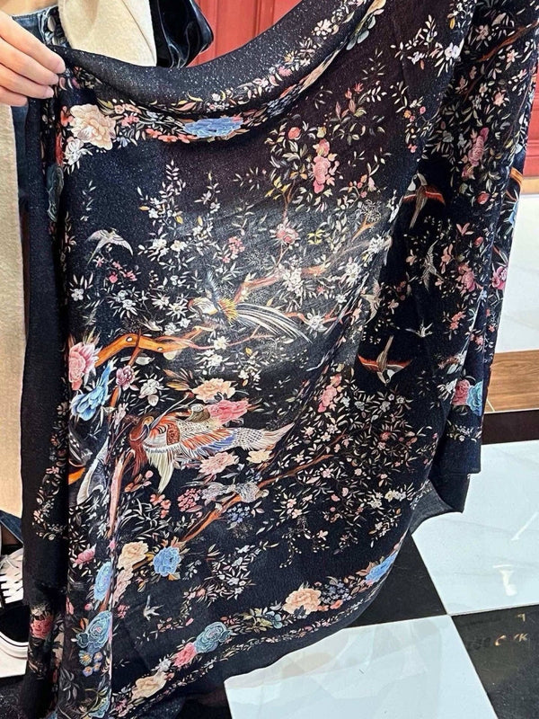 CD 26s Scarf 140cm Silk & Cashmere 300233