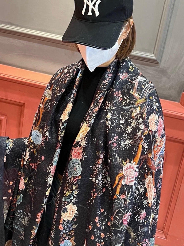 CD 26s Scarf 140cm Silk & Cashmere 300233