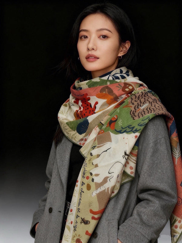 HM 26s Scarf 140 In Cashmere And Silk 303102
