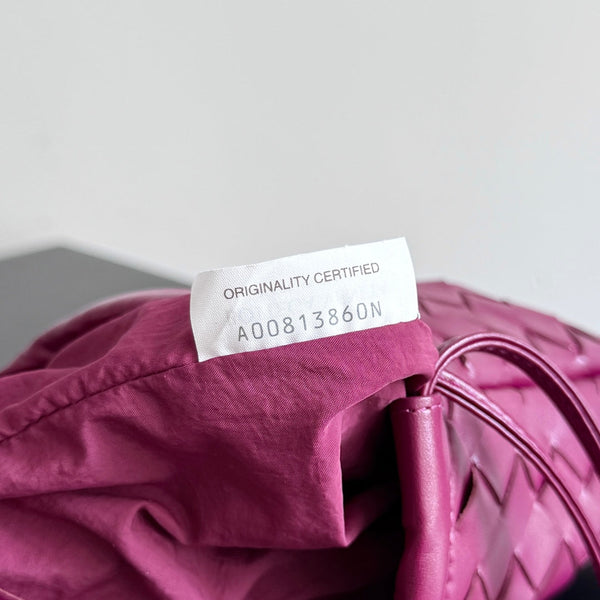 BV Small Dustbag 21cm Cinnabar Intrecciato Calfskin Leather