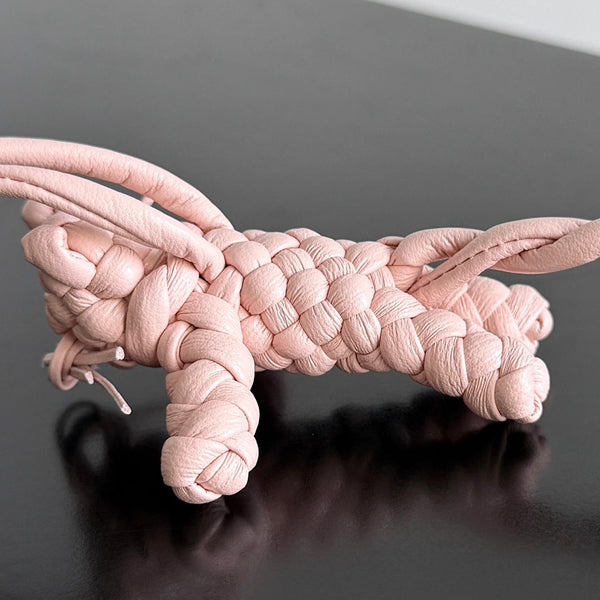 BV 25 Woven Kitten Charm Pink leather