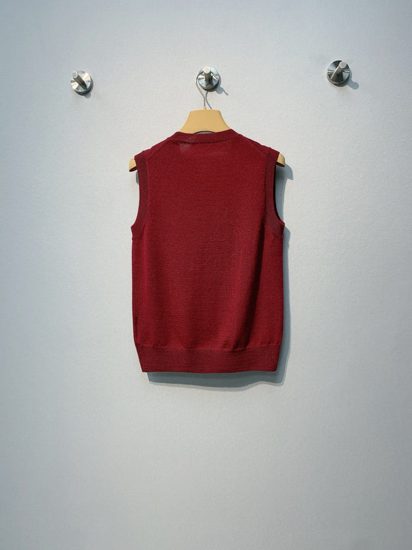Miu Miu Sweater Vest Burgundy Wool 342085