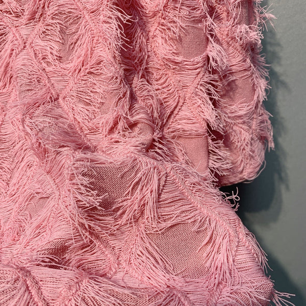 CC SS26 Haut en mousseline orné de plumes Rosette Pink Chiffon 350964