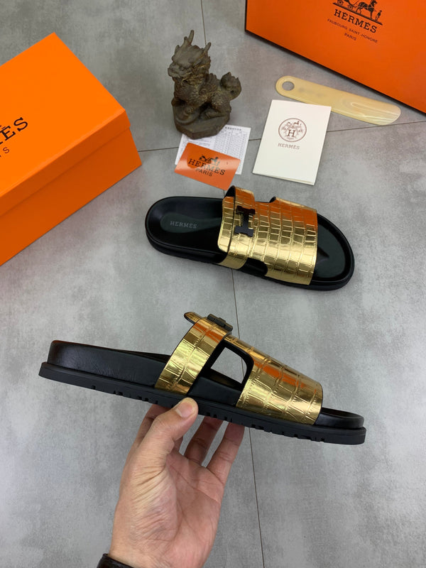 HM Men's Slide Gold Cowhide 616262