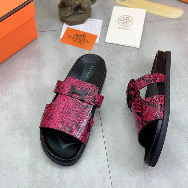 HM Men's Slide Rosa Pelle di Vacchetta 616256