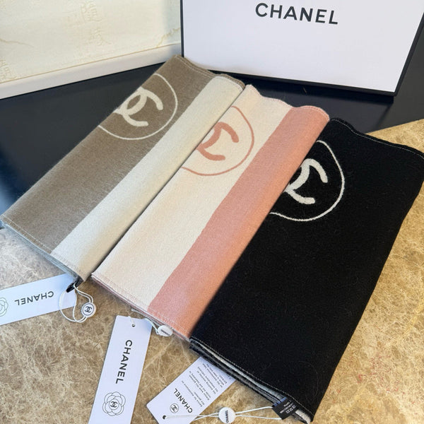 CC 25 Écharpe 200cm Blanc Rose Laine d'agneau 968390