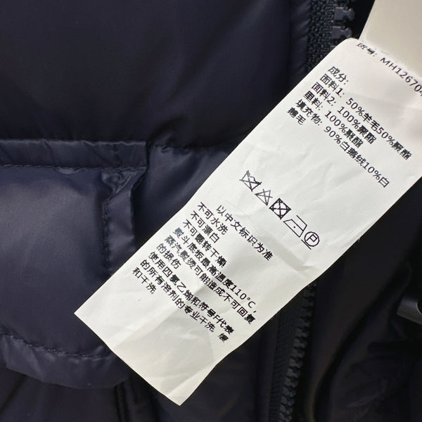 BC 26s Short Puffer Jacket Blue Down Recycled Nylon Fabric 419317