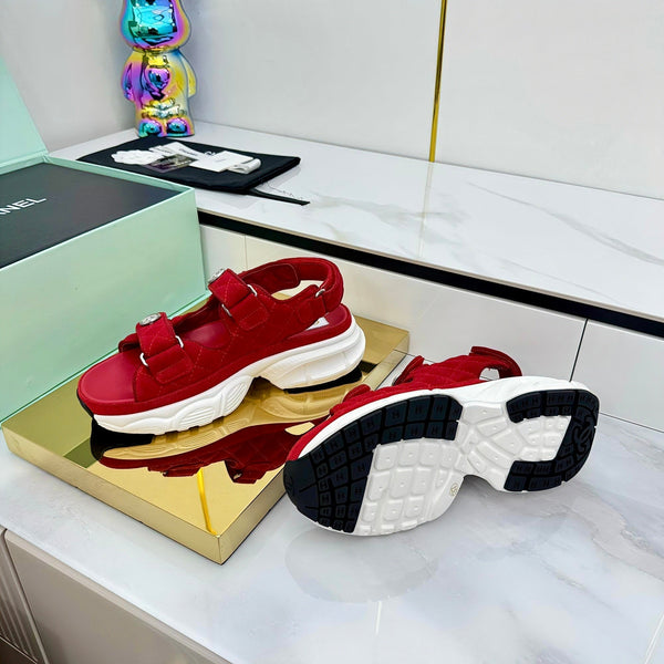 CC 25 Dad Sandals Red Suede 331167