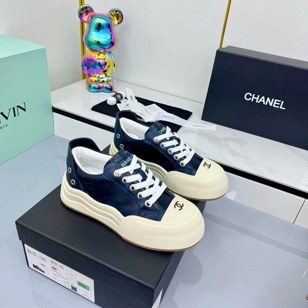 CC 25C Sneakers 50mm Nero Bianco Pelle di pecora Mesh 413845