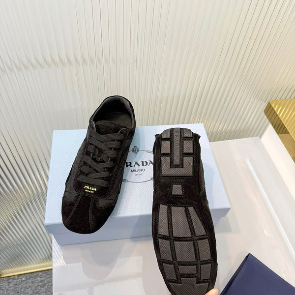 Prada Montecarlo Sneakers Black Re Nylon Suede 715029
