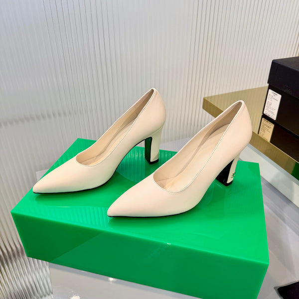 CC 26s Pumps 8.5cm Cream Lambskin 924308