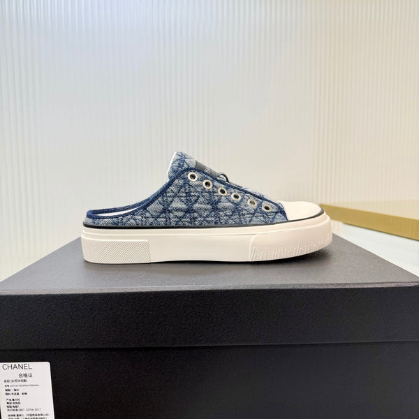CC 26s Casual Sports Mules Dark Blue White Denim 924002