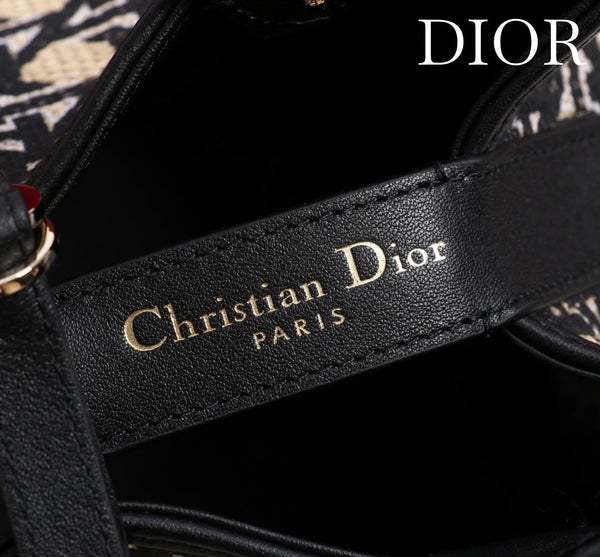 CD Toujours Small Bag 23 Diamond Black Beige Leather 280283