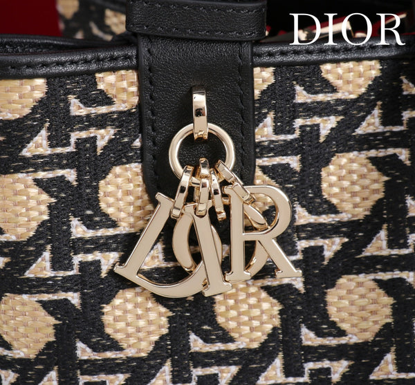 CD Toujours Small Bag 23 Diamond Black Beige Leather 280283