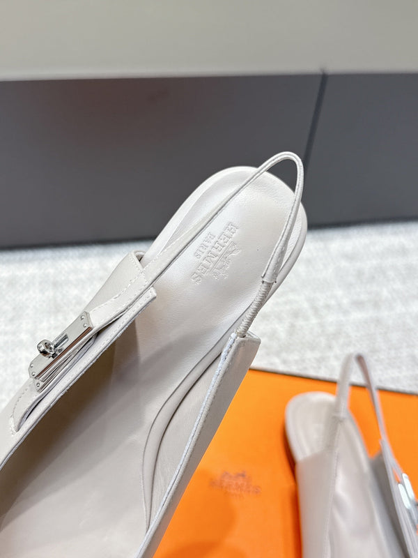 HM Lover Slingback Taupe Grey Calfskin 461887