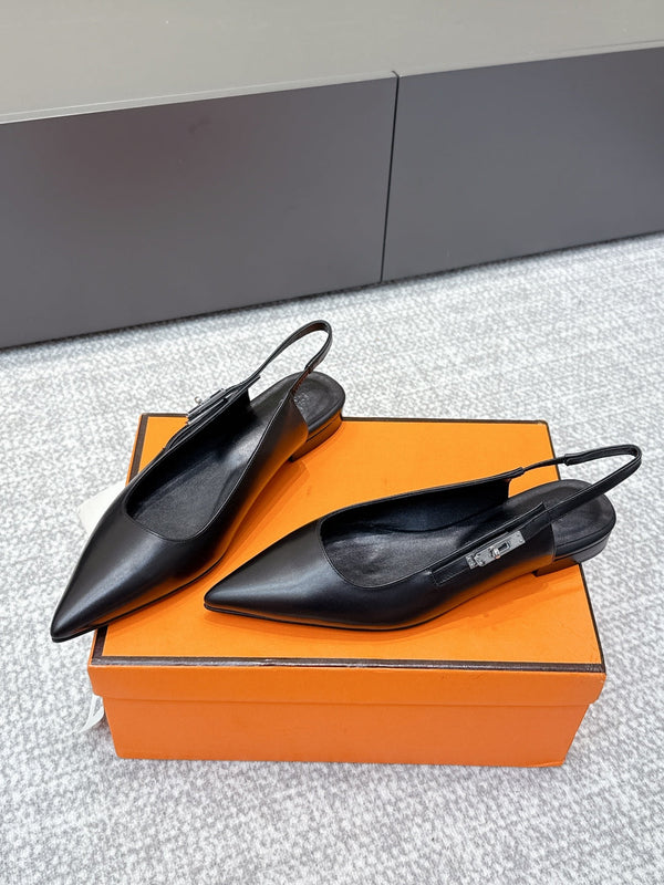 HM Lover Slingback Black Calfskin 461888