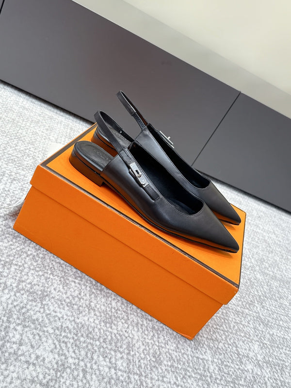 HM Lover Slingback Black Calfskin 461888