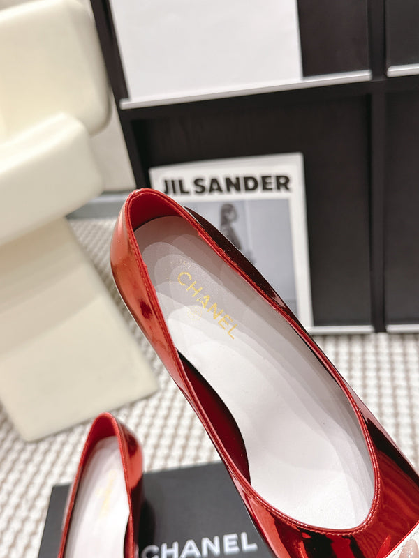 CC 2026 Pump 6cm Red White Patent Leather 721419