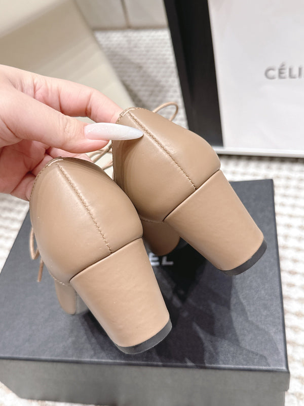 CC 2026 Mary Jane Shoes 50mm Cowhide 930696