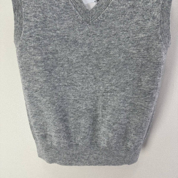 CC V-neck Vest Grey Wool 346001