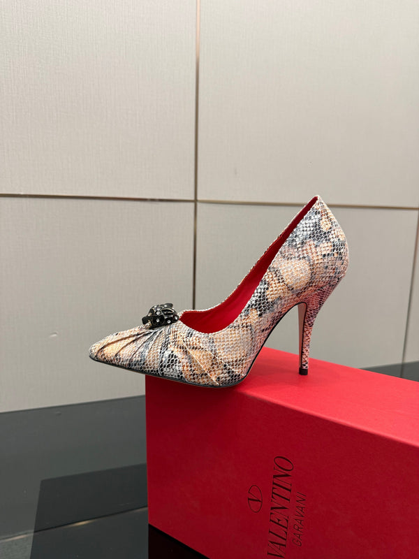 VT Panthea Pumps 105Mm Beige Multicolor Goatskin 630179