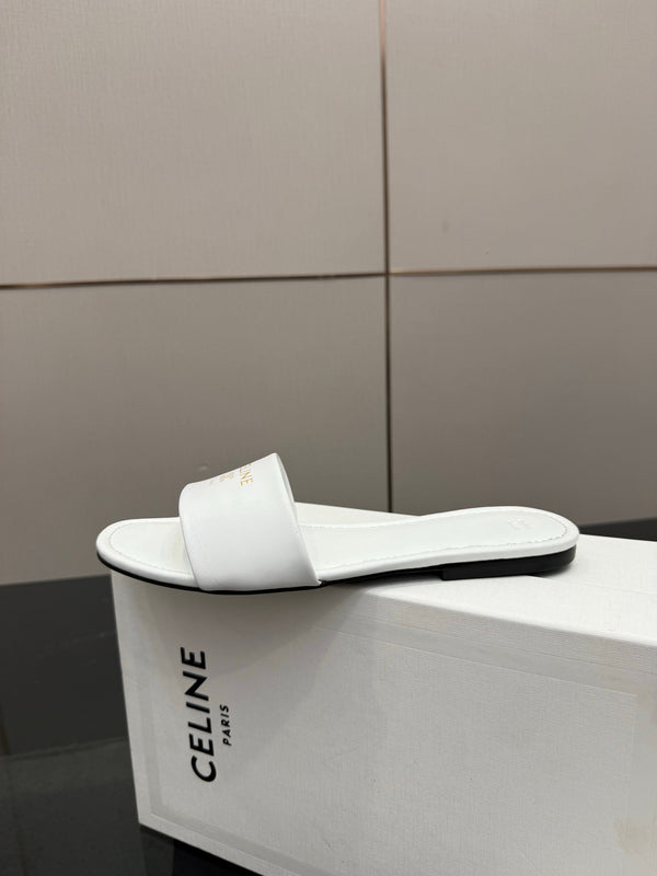 CL Coast Mule White Calfskin 725653