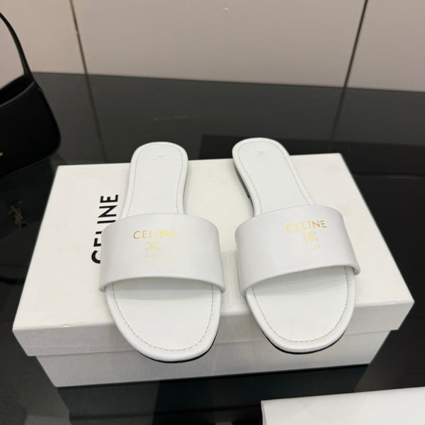 CL Coast Mule White Calfskin 725653