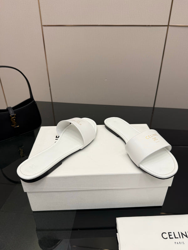 CL Coast Mule White Calfskin 725653