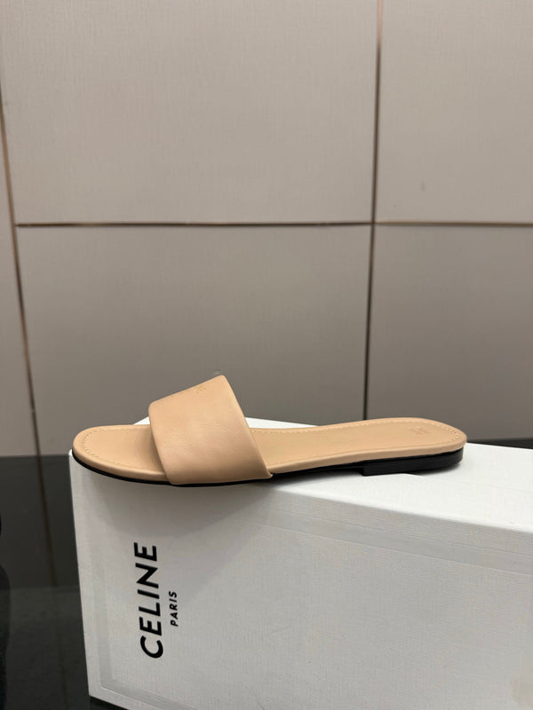Celine Coast Mule Beige Calfskin 725656