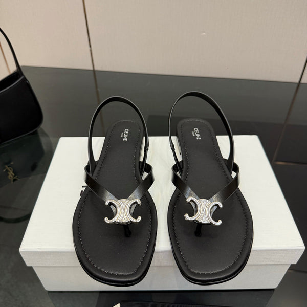 CL Biki Sandal Black Calfskin 725675