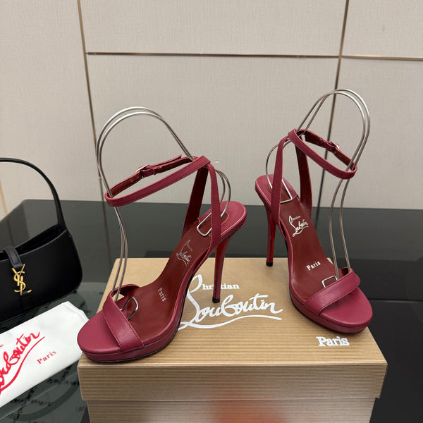 CL Miss Z Sandal 12cm Burgundy Cowhide 828154