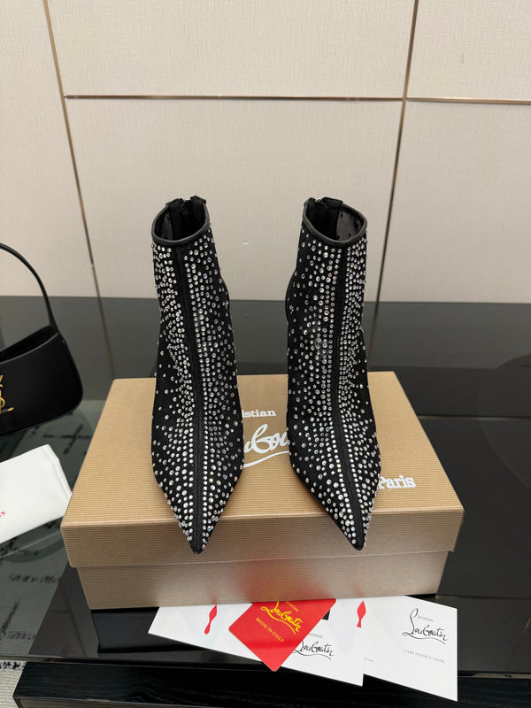 CL 26s Thea Ankle Boots 10cm Black Mesh 828170