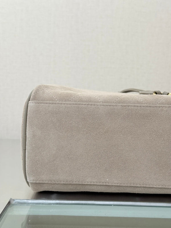 CC Maxi Bowling Bag 35.5cm Light Taupe Suede
