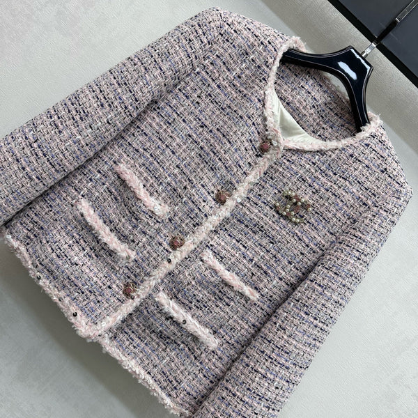 Veste Classique Chanel en Tweed Rose 341921