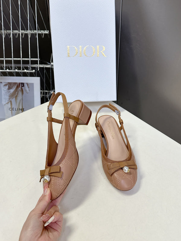 CD 25 Slingback Heel Yellow Brown 307171
