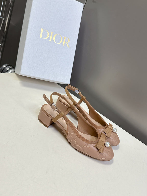 CD 25 Slingback Heel Yellow Brown 307171