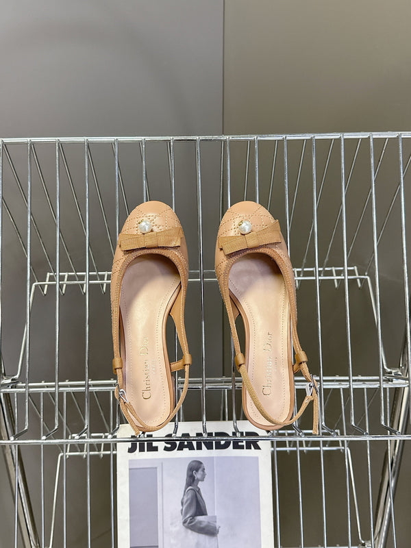 CD 25 Slingback Heel Yellow Brown 307171