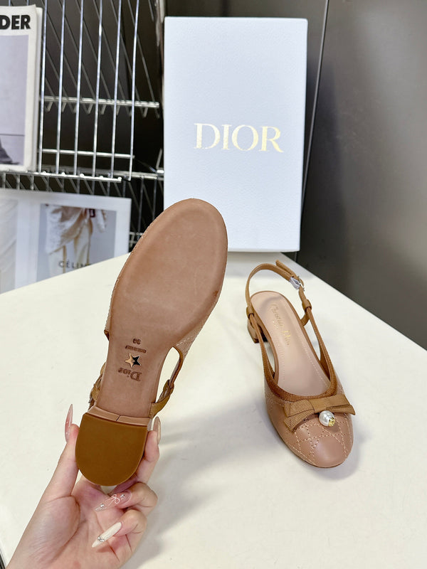 CD 25 Slingback Heel Yellow Brown 307171