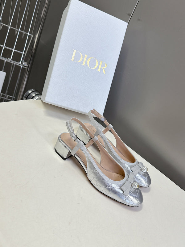 CD 25 Slingback Heel Silver 307174
