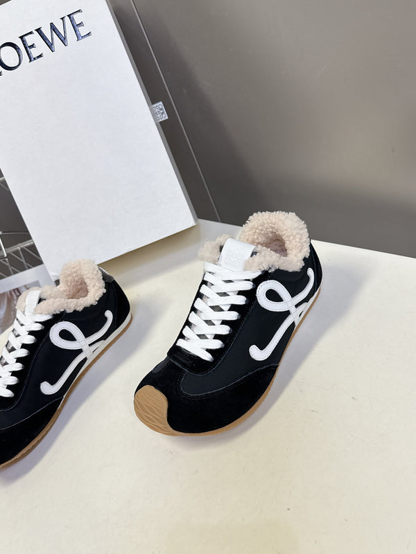 Loewe Ballet Runner 2.0 Sneaker Black Suede Shearing 536832