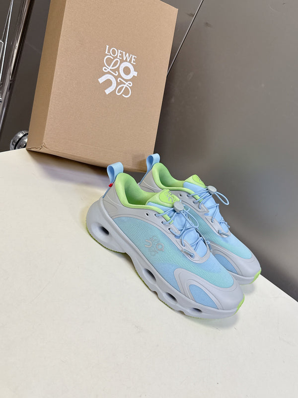 Loewe x On Cloudsolo Sneakers Light Blue Green Polyester and Mesh 536841