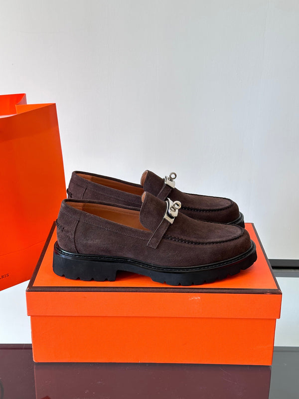 HM Men's Icone Loafer Dark Brown Suede 524583