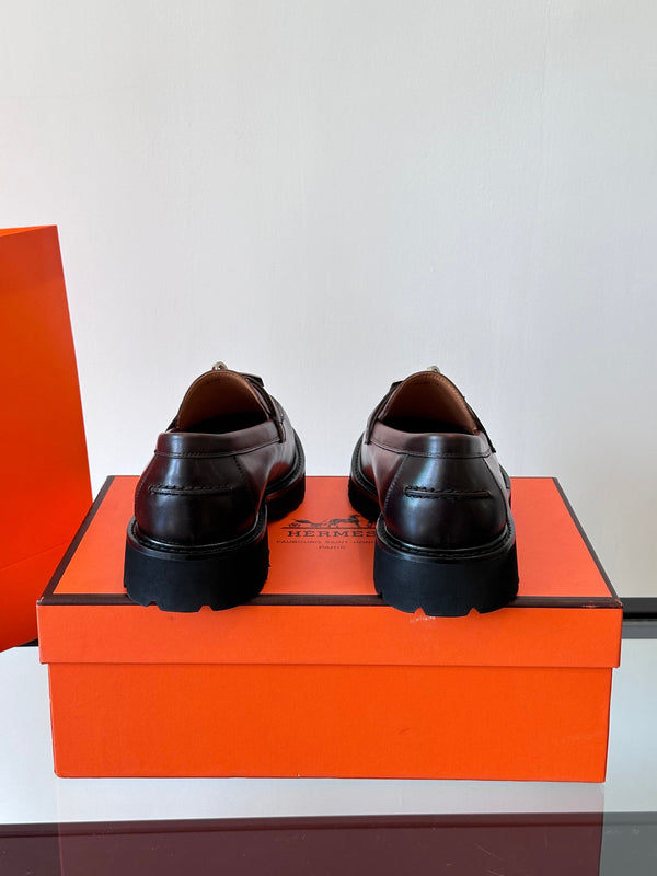 HM Men's Icone Loafer Black Brown Cowhide