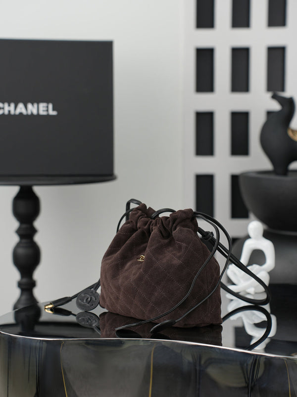 Chanel 2026 Lucky Bag 22cm Coffee Suede