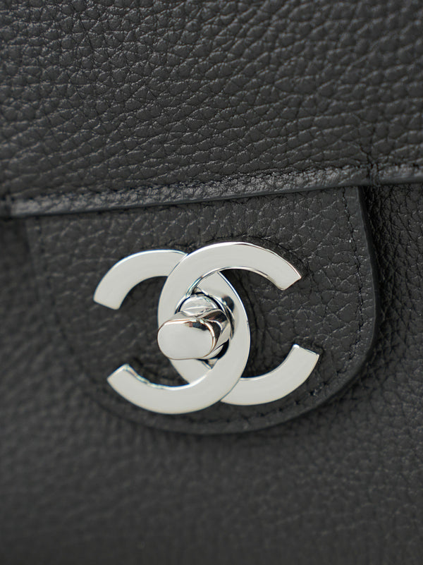 CC 26s Maxi Flap Bag 32cm Black Calfskin SHW