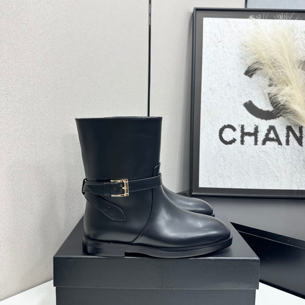 CC 26S Buckle Botines 3cm Black Leather 109271