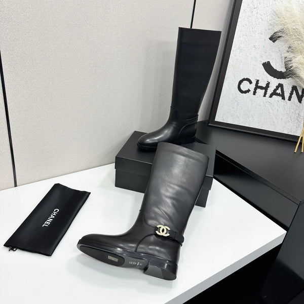 CC 26S Turnlock Jumping Boots 3cm Black Leather