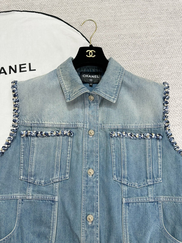 CC 25 Gilet en jean Coton bleu
